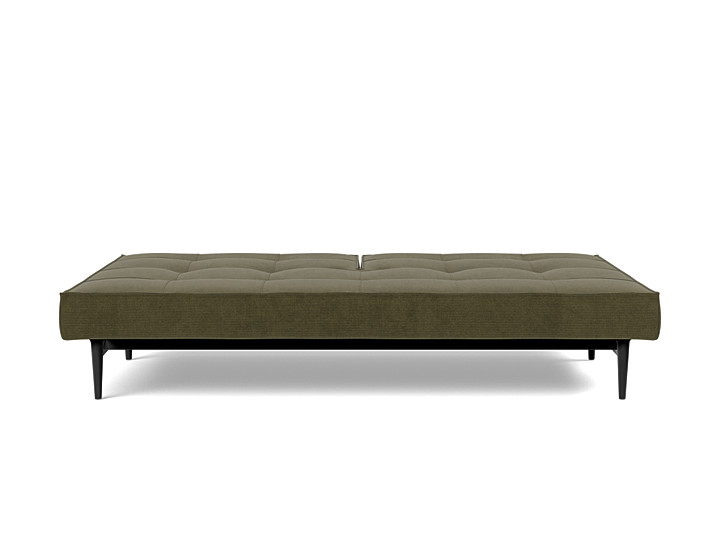 Canapea extensibila Splitback Styletto Black Wood 115x210cm, tesatura la alegere