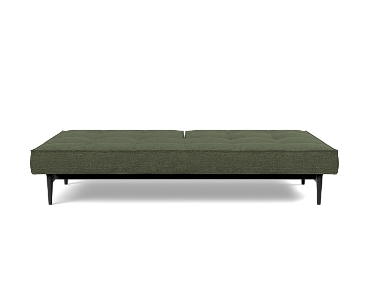 Canapea extensibila Splitback Styletto Black Wood 115x210cm, tesatura la alegere