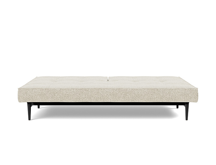 Canapea extensibila Splitback Styletto Black Wood 115x210cm, tesatura la alegere