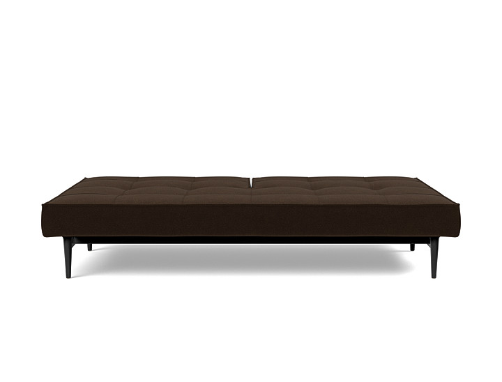 Canapea extensibila Splitback Styletto Black Wood 115x210cm, tesatura la alegere