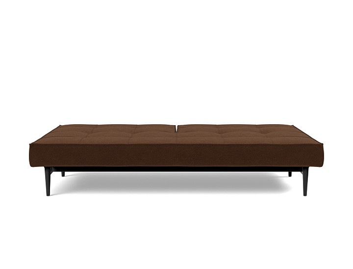 Canapea extensibila Splitback Styletto Black Wood 115x210cm, tesatura la alegere