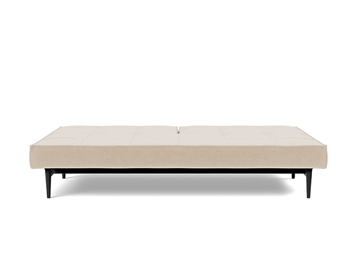 Canapea extensibila Splitback Styletto Black Wood 115x210cm, tesatura la alegere