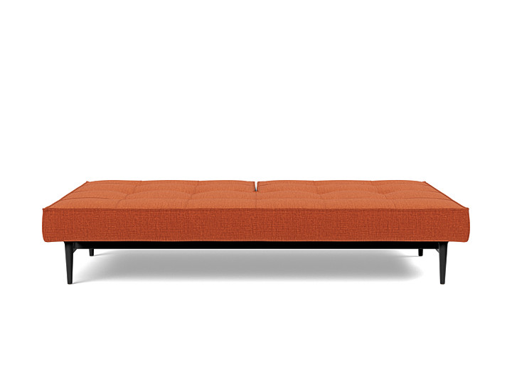 Canapea extensibila Splitback Styletto Black Wood 115x210cm, tesatura la alegere
