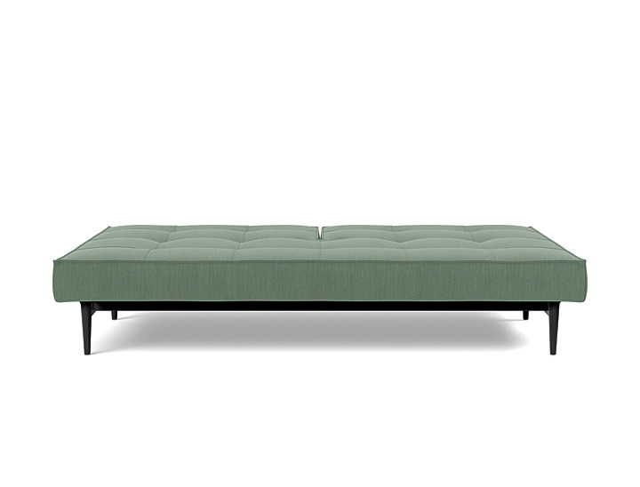 Canapea extensibila Splitback Styletto Black Wood 115x210cm, tesatura la alegere