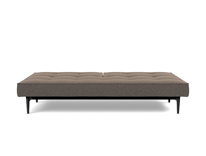 Canapea extensibila Splitback Styletto Black Wood 115x210cm, tesatura la alegere