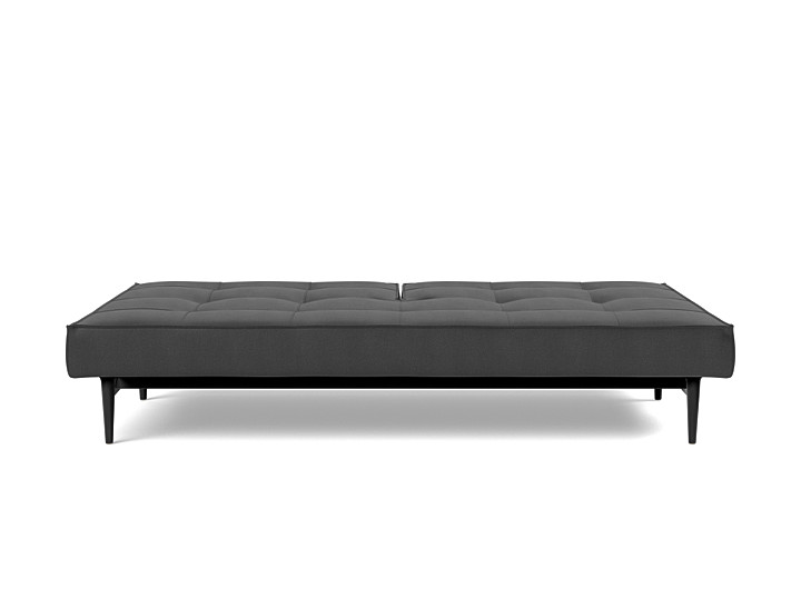 Canapea extensibila Splitback Styletto Black Wood 115x210cm, tesatura la alegere