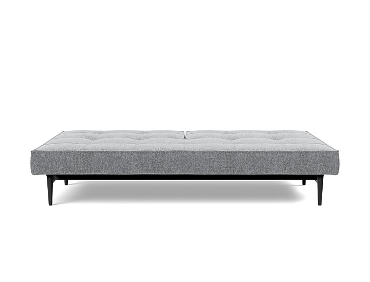 Canapea extensibila Splitback Styletto Black Wood 115x210cm, tesatura la alegere