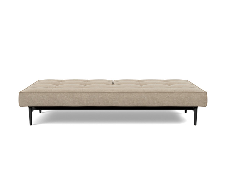 Canapea extensibila Splitback Styletto Black Wood 115x210cm, tesatura la alegere