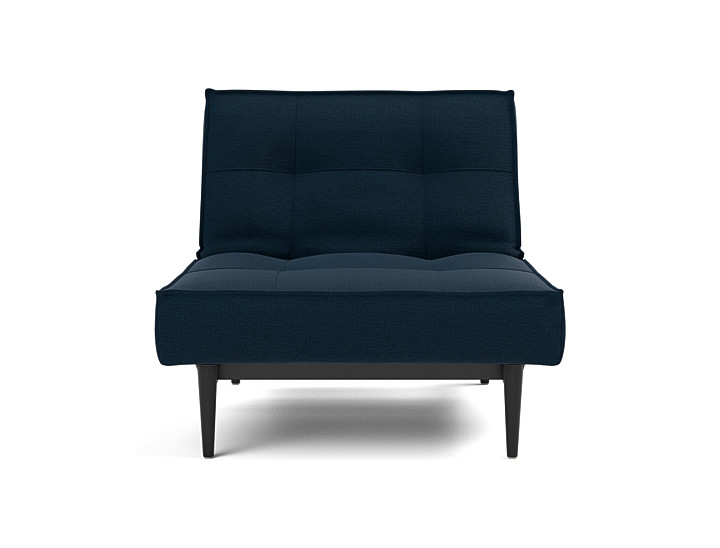 Fotoliu recliner Splitback Styletto Black Wood 115x90cm, tesatura la alegere