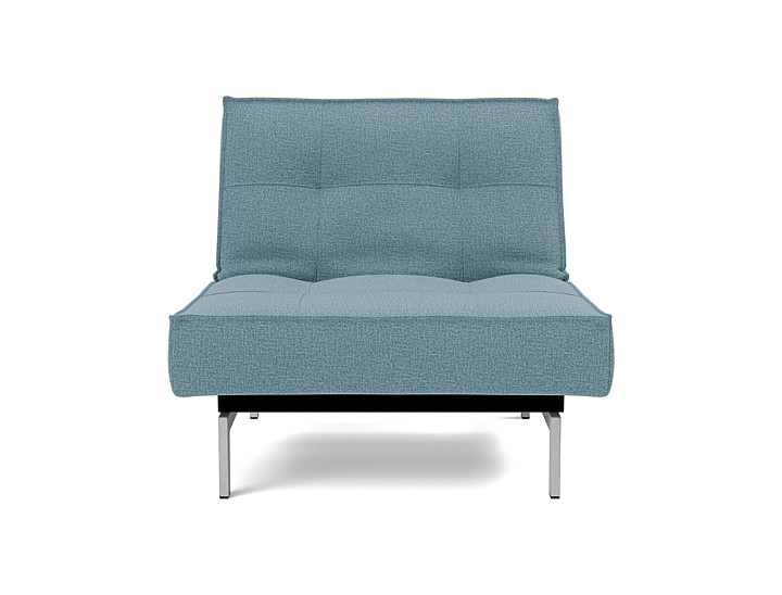 Fotoliu recliner Splitback Chrome Mixed Dance Light Blue 115x90cm