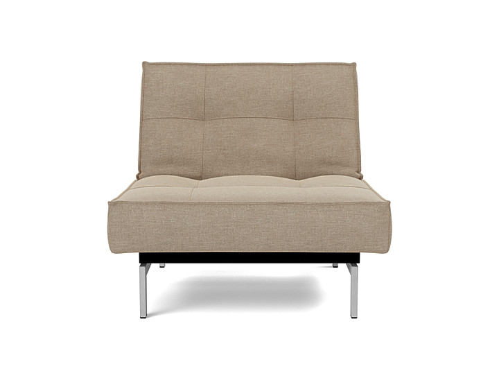 Fotoliu recliner Splitback Chrome 115x90cm, tesatura la alegere