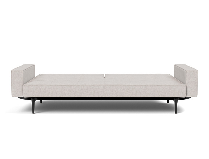 Canapea extensibila cu brate Splitback Styletto Light Wood 115x210cm, tesatura la alegere