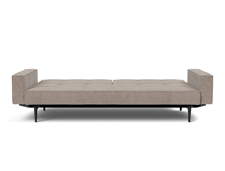 Canapea extensibila cu brate Splitback Styletto Light Wood 115x210cm, tesatura la alegere