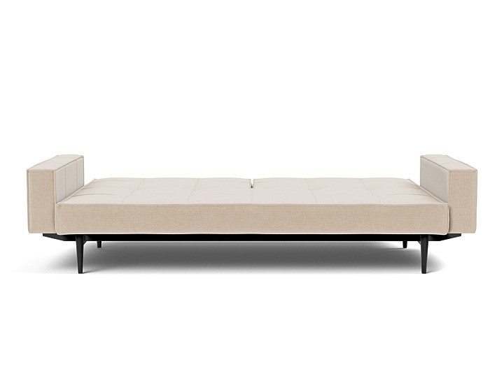 Canapea extensibila cu brate Splitback Styletto Light Wood 115x210cm, tesatura la alegere