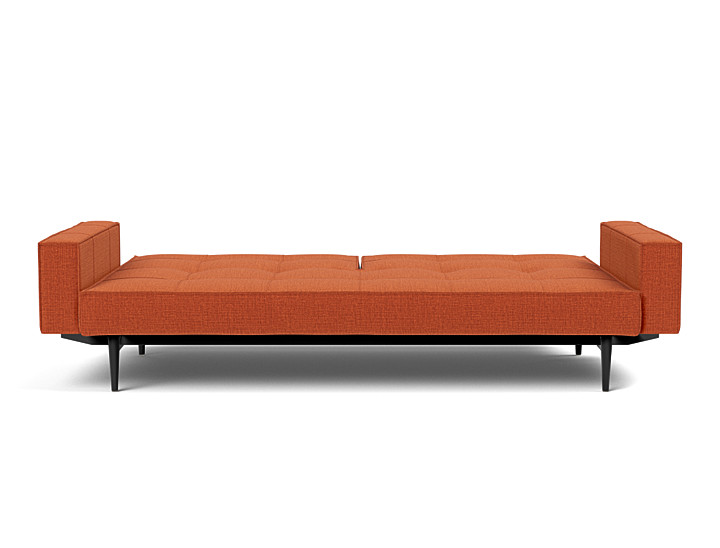Canapea extensibila cu brate Splitback Styletto Light Wood 115x210cm, tesatura la alegere