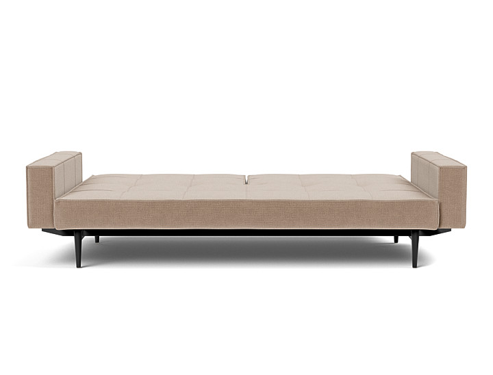 Canapea extensibila cu brate Splitback Styletto Light Wood 115x210cm, tesatura la alegere