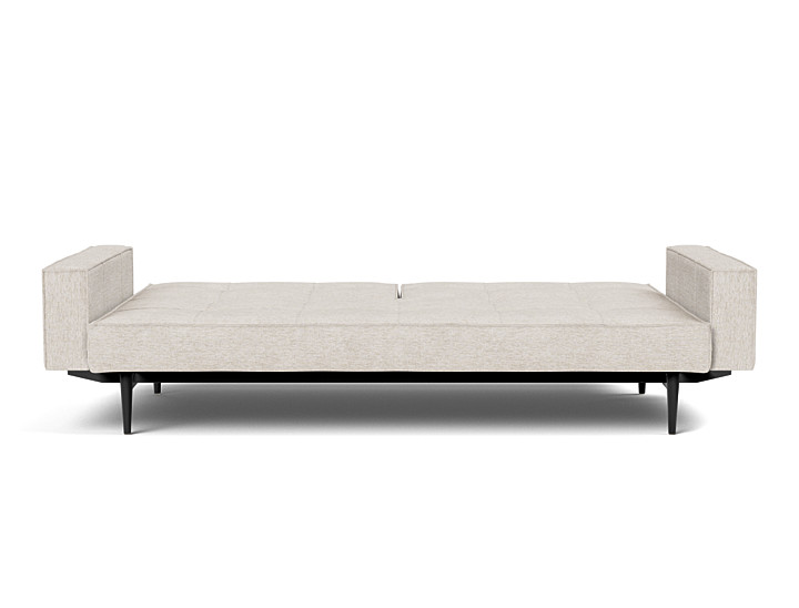 Canapea extensibila cu brate Splitback Styletto Light Wood 115x210cm, tesatura la alegere