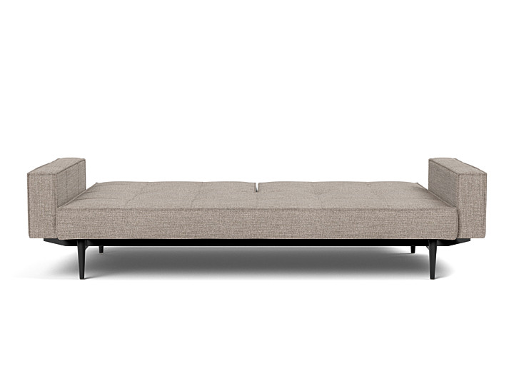 Canapea extensibila cu brate Splitback Styletto Light Wood 115x210cm, tesatura la alegere