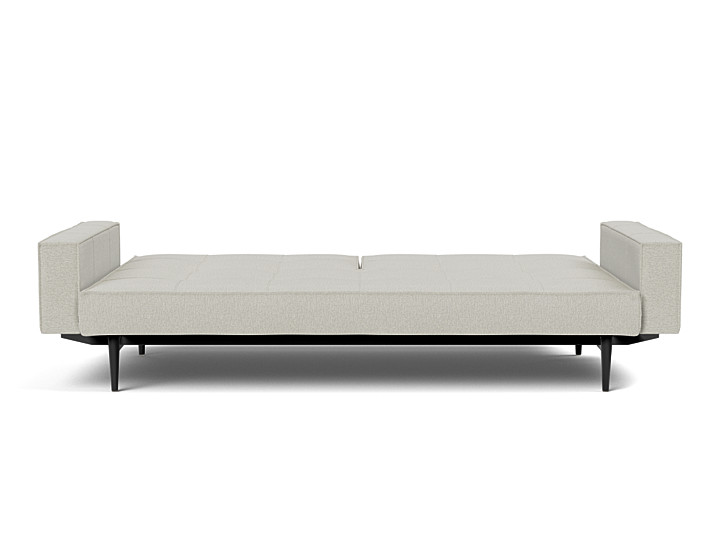 Canapea extensibila cu brate Splitback Styletto Light Wood 115x210cm, tesatura la alegere
