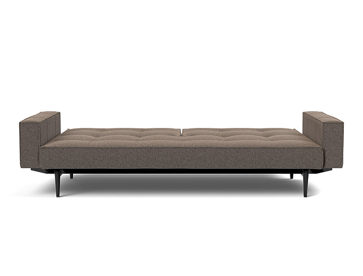 Canapea extensibila cu brate Splitback Styletto Light Wood 115x210cm, tesatura la alegere