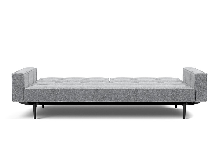 Canapea extensibila cu brate Splitback Styletto Light Wood 115x210cm, tesatura la alegere