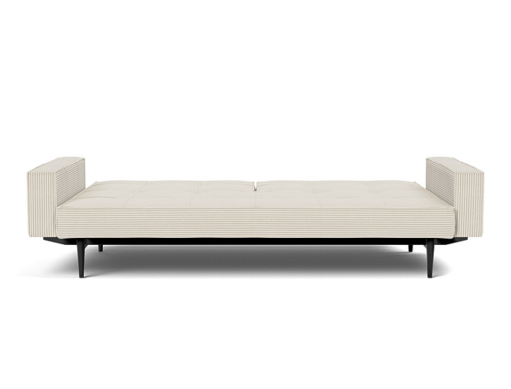 Canapea extensibila cu brate Splitback Styletto Light Wood 115x210cm, tesatura la alegere
