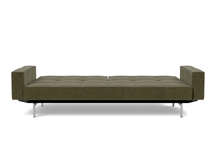 Canapea extensibila cu brate Splitback Chrome, tesatura la alegere
