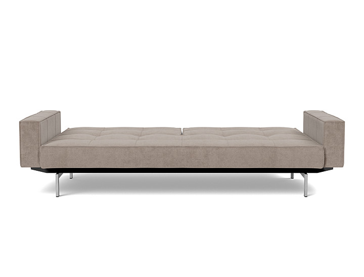 Canapea extensibila cu brate Splitback Chrome, tesatura la alegere