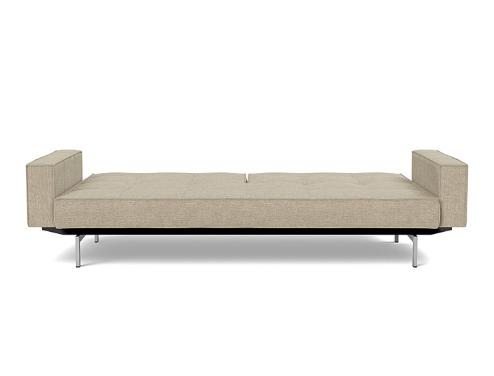 Canapea extensibila cu brate Splitback Chrome, tesatura la alegere