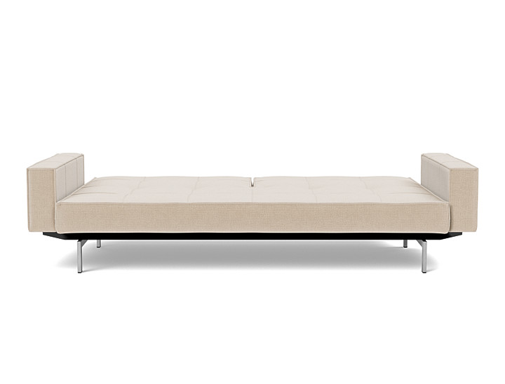 Canapea extensibila cu brate Splitback Chrome, tesatura la alegere