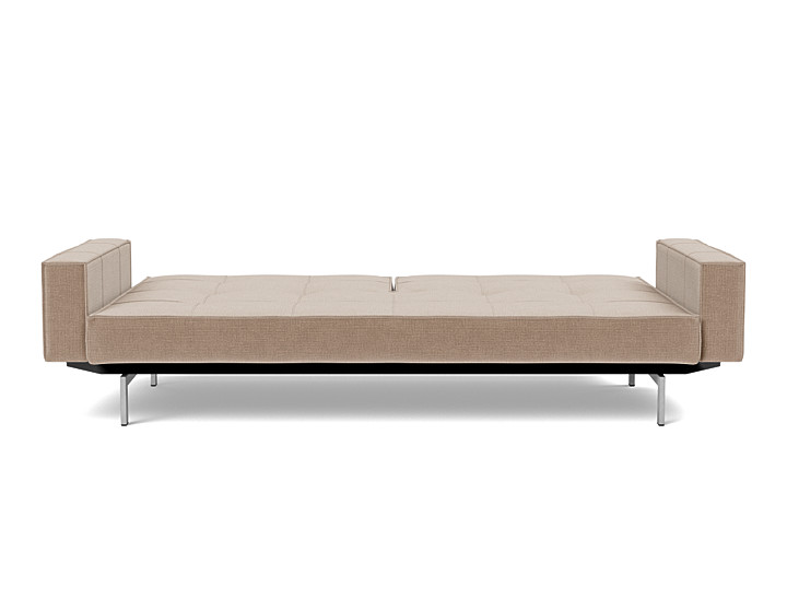 Canapea extensibila cu brate Splitback Chrome, tesatura la alegere