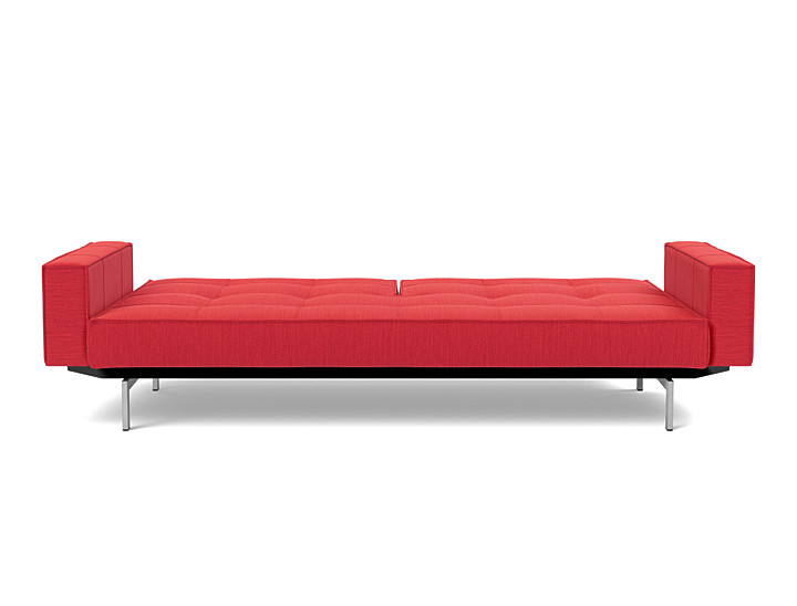 Canapea extensibila cu brate Splitback Chrome, tesatura la alegere