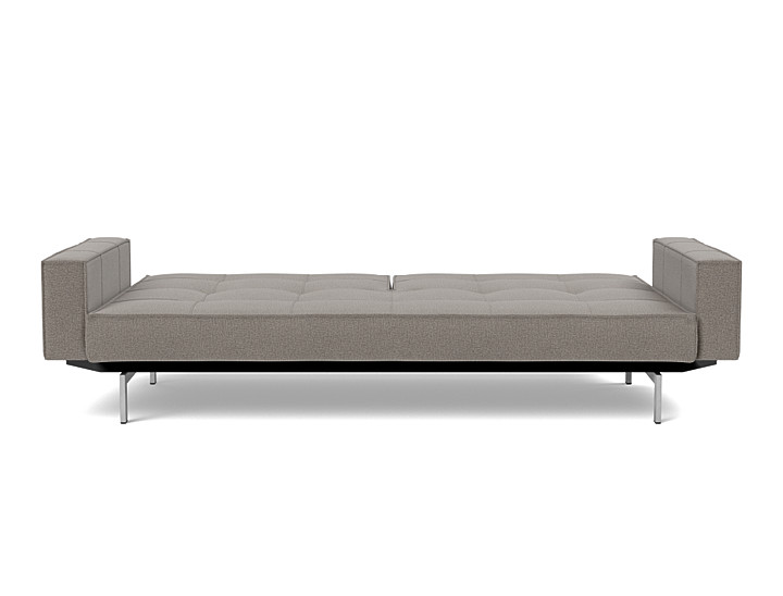 Canapea extensibila cu brate Splitback Chrome Mixed Dance Grey 115x210cm