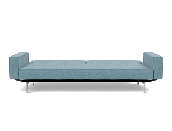 Canapea extensibila cu brate Splitback Chrome Mixed Dance Light Blue 115x210cm