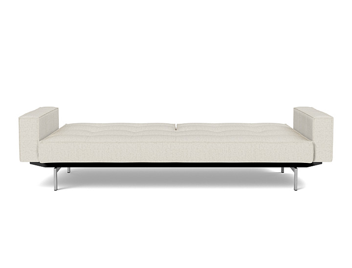 Canapea extensibila cu brate Splitback Chrome, tesatura la alegere