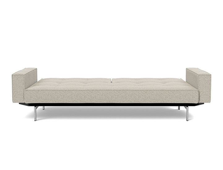 Canapea extensibila cu brate Splitback Chrome, tesatura la alegere