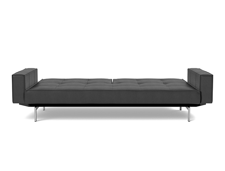 Canapea extensibila cu brate Splitback Chrome, tesatura la alegere