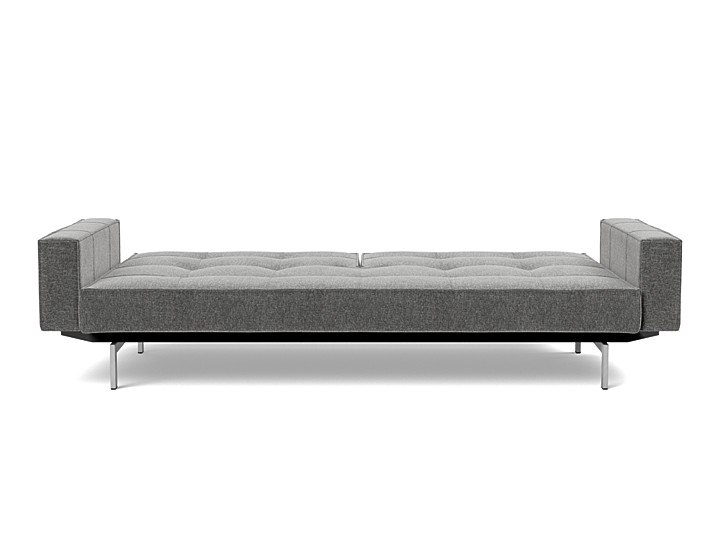 Canapea extensibila cu brate Splitback Chrome, tesatura la alegere