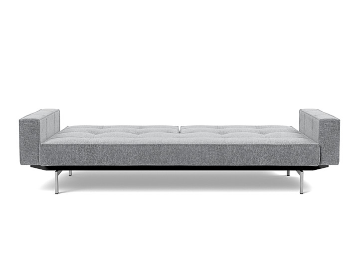 Canapea extensibila cu brate Splitback Chrome, tesatura la alegere
