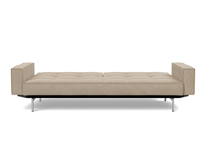 Canapea extensibila cu brate Splitback Chrome, tesatura la alegere