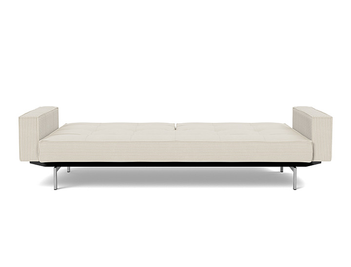 Canapea extensibila cu brate Splitback Chrome, tesatura la alegere