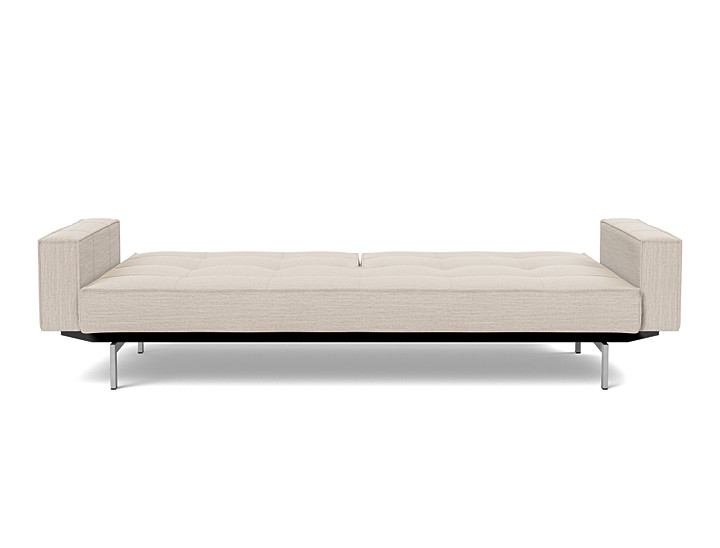 Canapea extensibila cu brate Splitback Chrome, tesatura la alegere