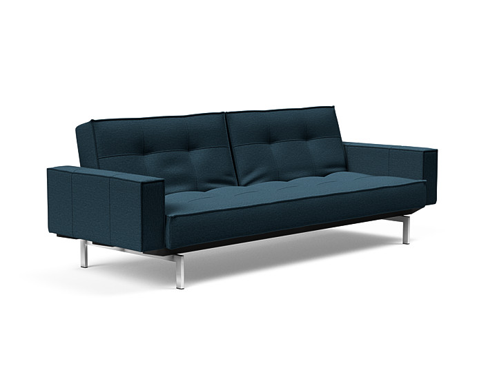Armchair Decimal bow Splitback Chrome Sofa Bed with armrest
