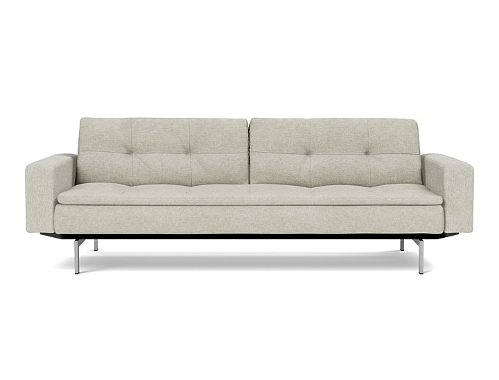 Canapea extensibila cu brate Dublexo Chrome 115x210cm, tesatura la alegere