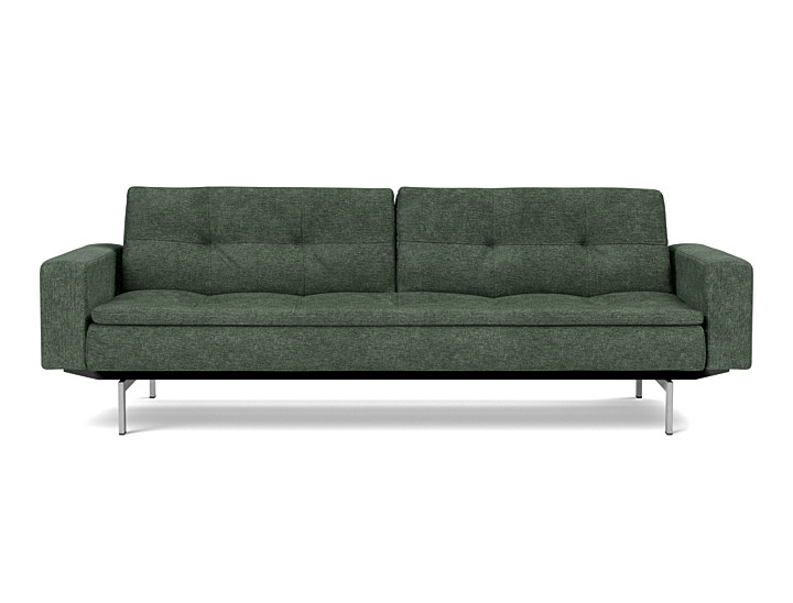 Canapea extensibila cu brate Dublexo Chrome 115x210cm, tesatura la alegere