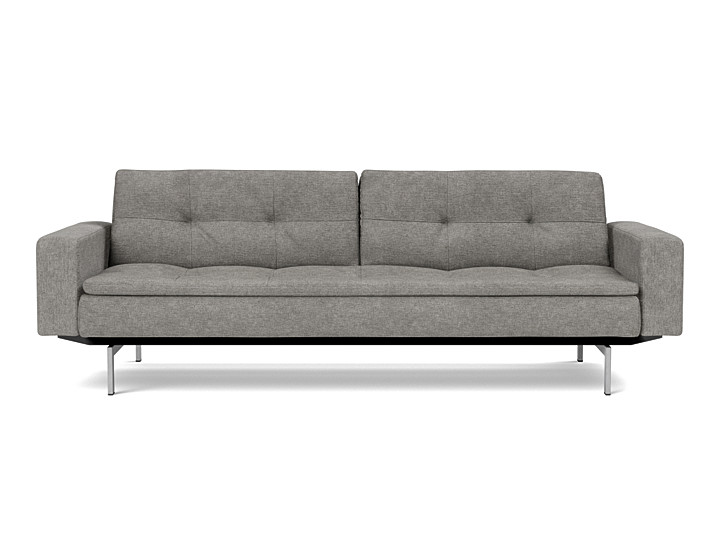 Canapea extensibila cu brate Dublexo Chrome 115x210cm, tesatura la alegere