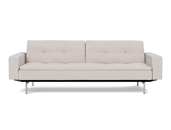 Canapea extensibila cu brate Dublexo Chrome 115x210cm, tesatura la alegere
