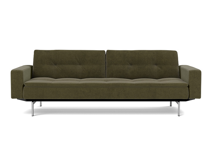 Canapea extensibila cu brate Dublexo Chrome 115x210cm, tesatura la alegere