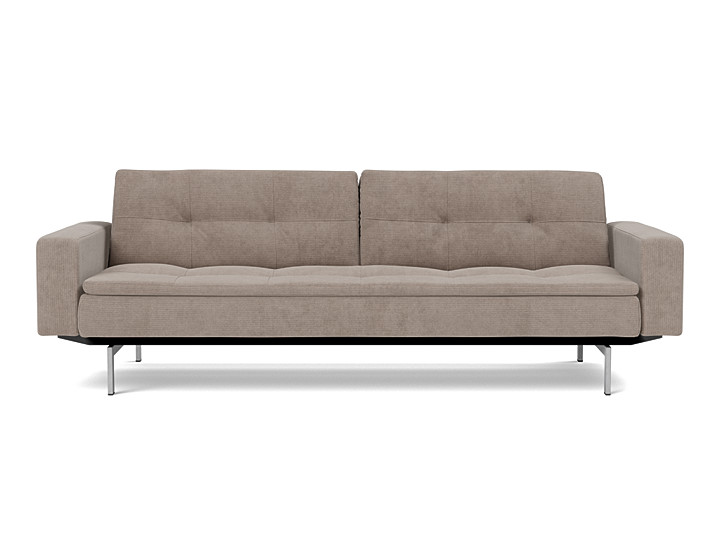 Canapea extensibila cu brate Dublexo Chrome 115x210cm, tesatura la alegere