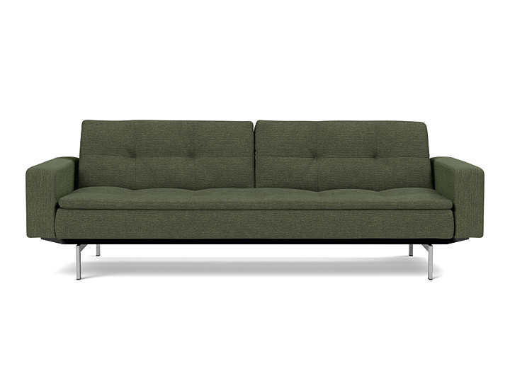 Canapea extensibila cu brate Dublexo Chrome 115x210cm, tesatura la alegere